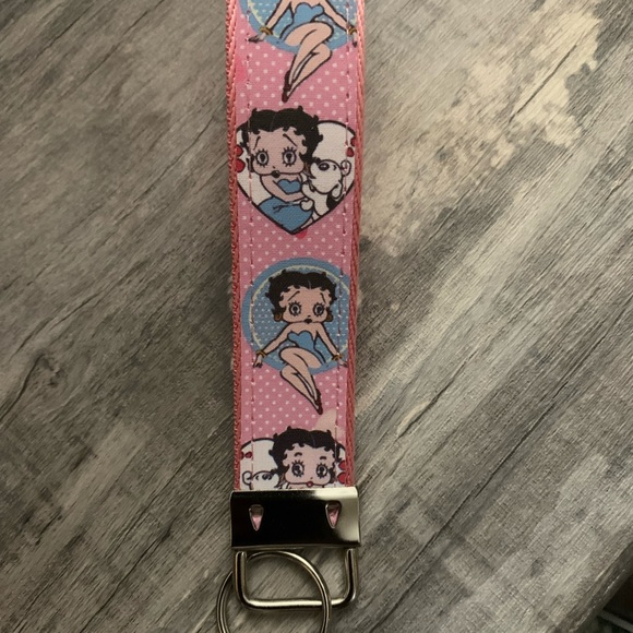 Cute Betty boop theme wristlet, key fob - Picture 3 of 4